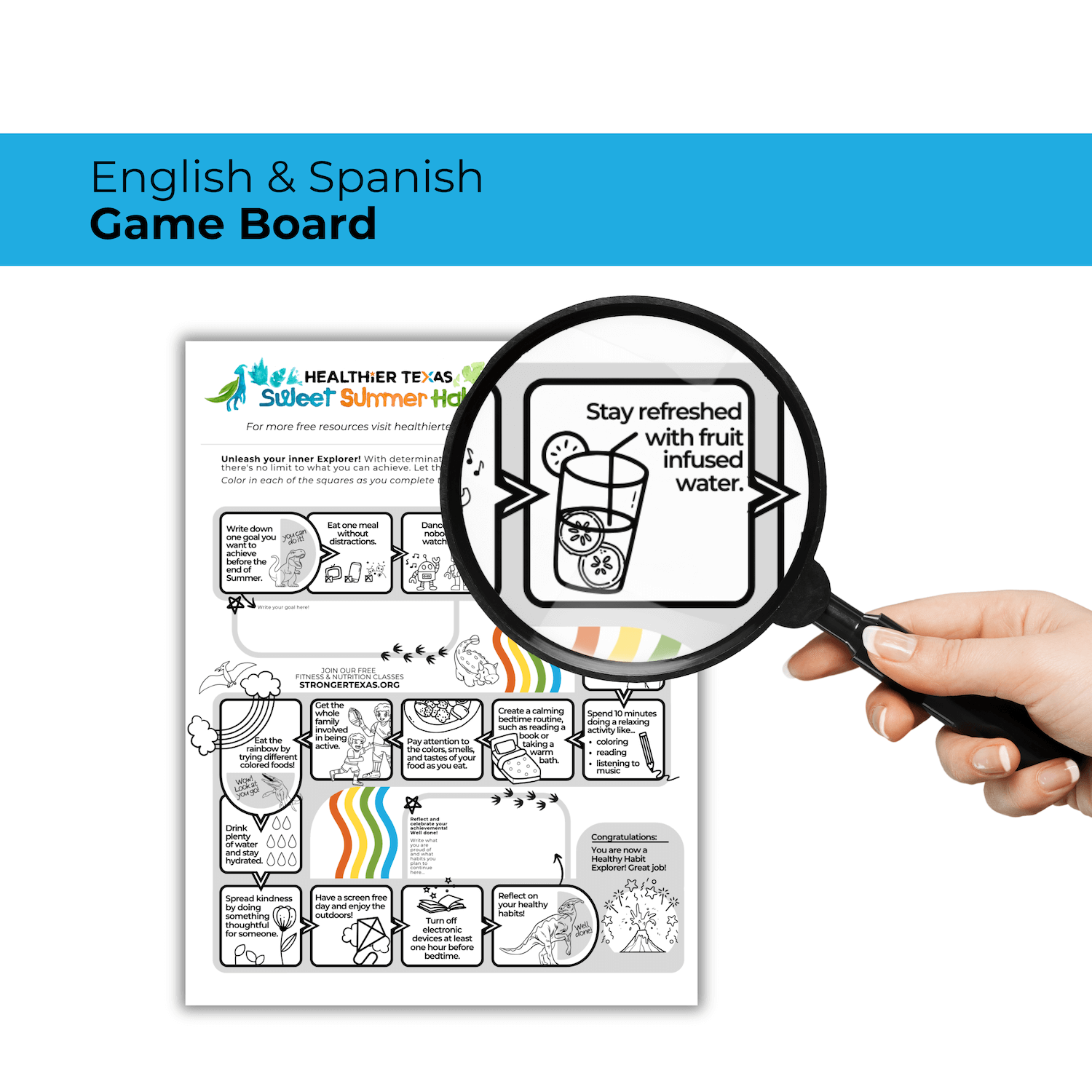 Sweet Summer Habits game board graphic
