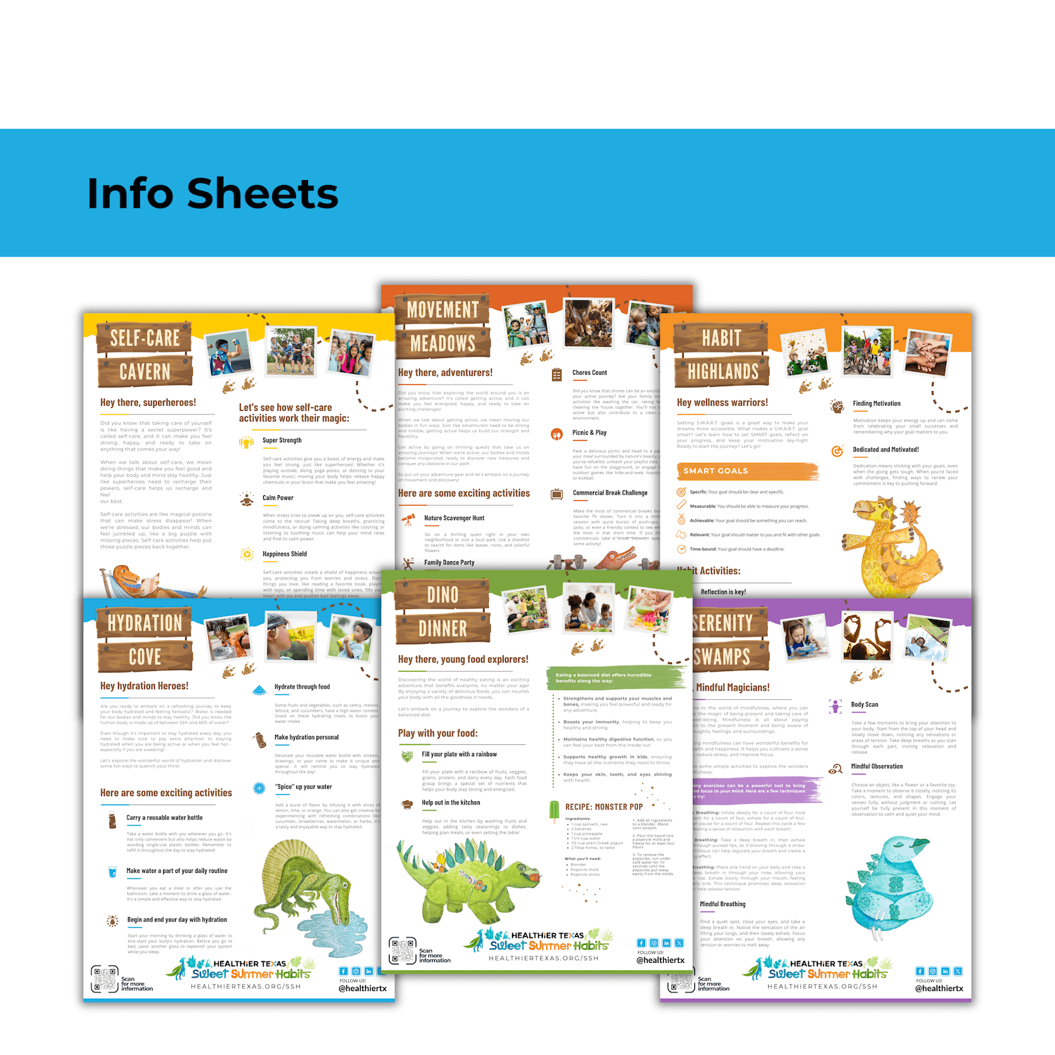 Sweet Summer Habits Info Sheets Graphic