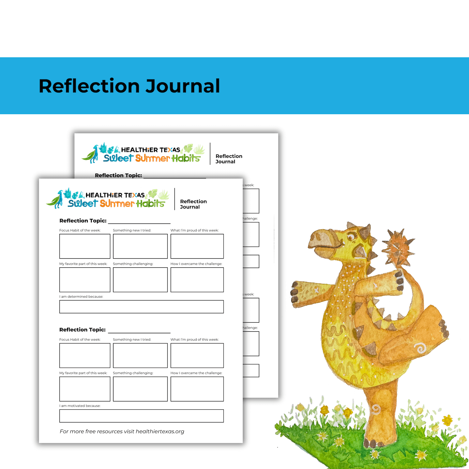 Sweet Summer Habits Reflection Journal Graphic